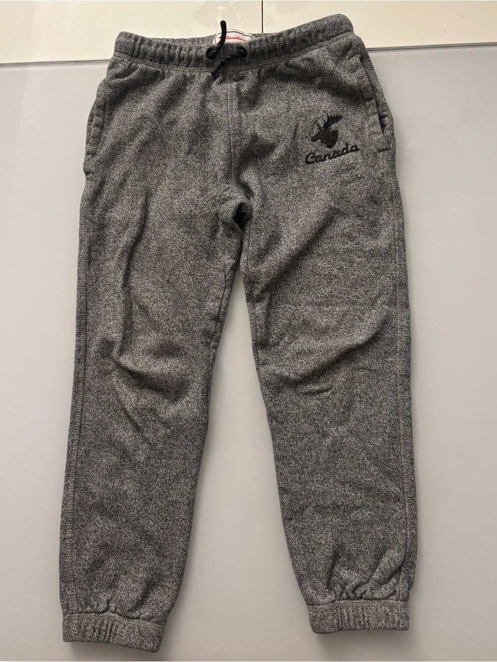 Kids Grey Fleece Joggers with Canada Logo
